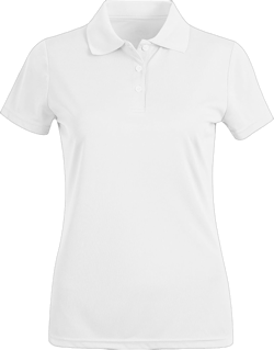MOHEEN Women's Quick Dry Short Sleeve Polo Shirts Moisture Wicking Performance Athletic Golf Polo Small White