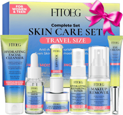 Travel Essentials,Skin Care Set/Kit,Skincare,Teens Kids Women Hydrated Facial Skin Care Routine Set Kit Products,Gentle Skin Care Set Gift for Teens Girls Teenage Women Travel Size Toiletries
