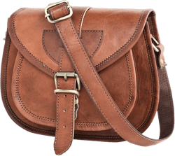 Vintage Brown Leather Satchel Purse for Women - Genuine Leather Crossbody Saddlebag Handbag - Distressed Womens Brown Leather Purse Crossbody Bags, 9-inch