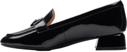Clarks Women's Daiss 30 Trim Loafer 10 Black Patent Leather
