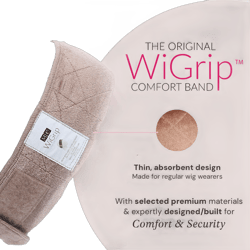 MILANO COLLECTION WiGrip, The Original Comfort Wig Grip Band, Adjustable Wig Bands for Women Provide Glueless Support, Non-Slip Wig Grip Headbands, Tension-Free, One Size Fits All, Tan, 2 Pack Nude