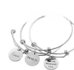 Silver Round Personalized Stainless Steel Family Nameplate Bracelet - 1-5 Circular Names That Can Be Carved Customized Birthday & Anniversary Gift For Women - 1pc Black Gift Box -Holiday Jewelry Adjustable Bracelet, Customized Names, Fashionable Personalized Holiday Gift, Couple Bracelet Gift Silver,Gold,Rose Gold Stylish,Vintage,Contracted,Simple,Fall Fashion,Old Money,Casual Custom,Personalized,Unique Ideal Gifts For Her Girlfriend,Mom,Family,Friends,Daughter,Her,Grandparents For Anniversaries,For Birthdays,For Daily Wear,For Prom,For Mother's Day,For Valentine's Day,For Graduation,For Weddings