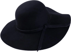 Spring Hue HOT! Vintage Women Wide Brim Floppy Warm Fashion Felt Hat Trilby Bowler Cool
