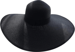 Womens Sun Straw Hat Wide Brim Summer Hat Foldable Beach Hats Floppy Roll up Cap Sunhat with Ribbon head circumference 56-58cm Black