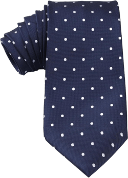 OTAA Navy Blue with White Polka Dots Necktie Casual Ties for Men - Perfect Neck Tie for Groomsmen Wedding Ties or Formal Occasions - Ideal Gifts for Him