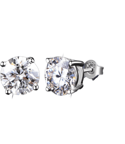 5mm Studs 925 Silver VVS Moissanite Earrings