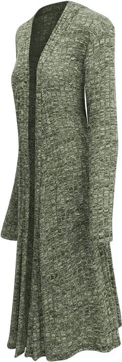 Hybrid & Company Womens Lightweight Casual Open Front Drape Long Cardigan with Pockets for All Season Small Olive
