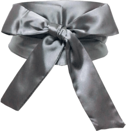 Women's Satin Ribbon Belt Tie Bowknot Band Wrap Elegant Wide Belt Waistband Silk belt Silver