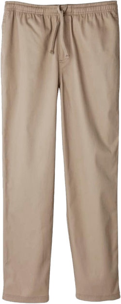 Men’s Elastic Waist Adaptive Rugger Pant Large Khaki