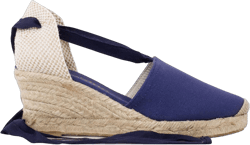 Almanera Authentic Spanish Espadrille Wedge Sandals for Women - Sustainable, Eco Friendly, Vegan Shoes. Classic Style, Organic Cotton Canvas Upper, Comfy Insole, Jute Midsole, Rubber Sole. Made in Spain 8 Navy