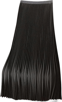Plus Size Satin Skirts for Women Solid High Waist Pleated Flowy Swing Midi Skirt, Ladies Elegant Versatile Skirts Black