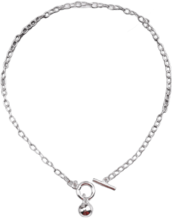 Geometric Ball Pendant Necklace Silver Paper Clip Necklace Punk Oval Link Chain Necklace Short Rectangle Chain Necklace Toggle Necklace Jewelry for Women