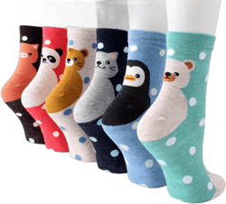 CozyWow Cute Animal Socks Funny Low Cut Socks for Womens6Pairs Mixed