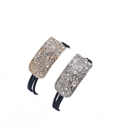 2PCS Rhinestone Hair Ties Crystal Hair Ties Ponytail Holder Elastic Scrunchies Hair Bands Hair Ropes Hair Accessories for Women Girls (B style)