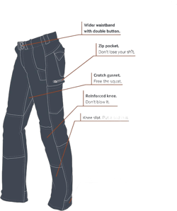 Dovetail Workwear Day Construct Cargo Pants for Women, Relaxed Fit, 10 Functional Pockets