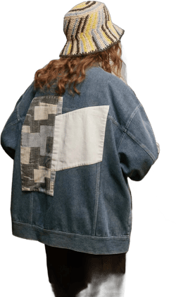 Unisex Jacket Autumn Patch Denim Coat Women's Clothing
