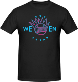 Ween Music Boognish Band Men's T Shirt Cotton Graphic Crew Neck Short Sleeve Top Tee Fashion Shirts,Gift for Fan Black Medium