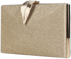 Small Clutch Purses for Women Evening Bag with Leaf-style Flip Lock Bridal Wedding Handbag Gold