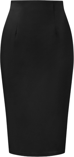Allegra K Wear to Work Pencil Skirts for Women's Business Knee Length High Waist Bodycon Suit Skirt X-Small Black