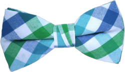 Born to Love Boys, Baby, Toddler Pre Tied Adjustable Patterned Bow Tie, Dots, Stripes, Checkered, Plaid Medium Aqua Green Checkered