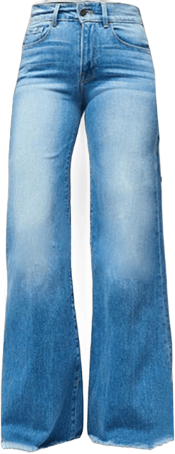 SMIDOW Flare Denim Pants for Women's Bell Bottom Jeans Palazzo Jeans Wide-Leg Pants Fall Fashion Jeans Trousers Large #02 Blue