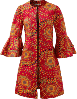 SHENBOLEN Women African Print Jacket Dashiki Traditional Top Dress