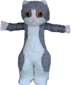 Custom Mascot Costume Cartoon Cat Mascot Costume for Advertising Campaign, Birthday Party,  Kindergarten Activities, Sport Events