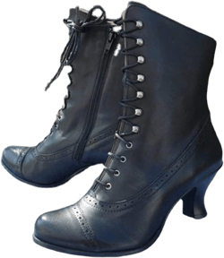 Zrayuler Victorian Boots Witch Costume Renaissance Shoes Women Pirate Vintage Witchy Boot Lace Up Kitten Heel Ankle Round Toe Mid Booties Wedding Bridal Women's Calf Combat Leather Faux Shoes