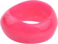 COLORFUL BLING Acrylic Cute Transparent Candy Geometric Tortoiseshell Chunky Cuff Bangle Mottled Wide Chunky Cuff Bracelet for Women Statement Jewelry rose