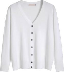 JOFOW sueters de Mujeres Casuales Womens Lightweight Cardigan Cardigan for Dress Womens Lightweight Sweaters White #1 Medium