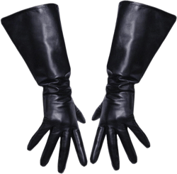 Real Leather Tech Long Gloves Unisex Large Lambskin Touchscreen for Costumes Dressy Warm Role-playing Gloves Black Touchscreen