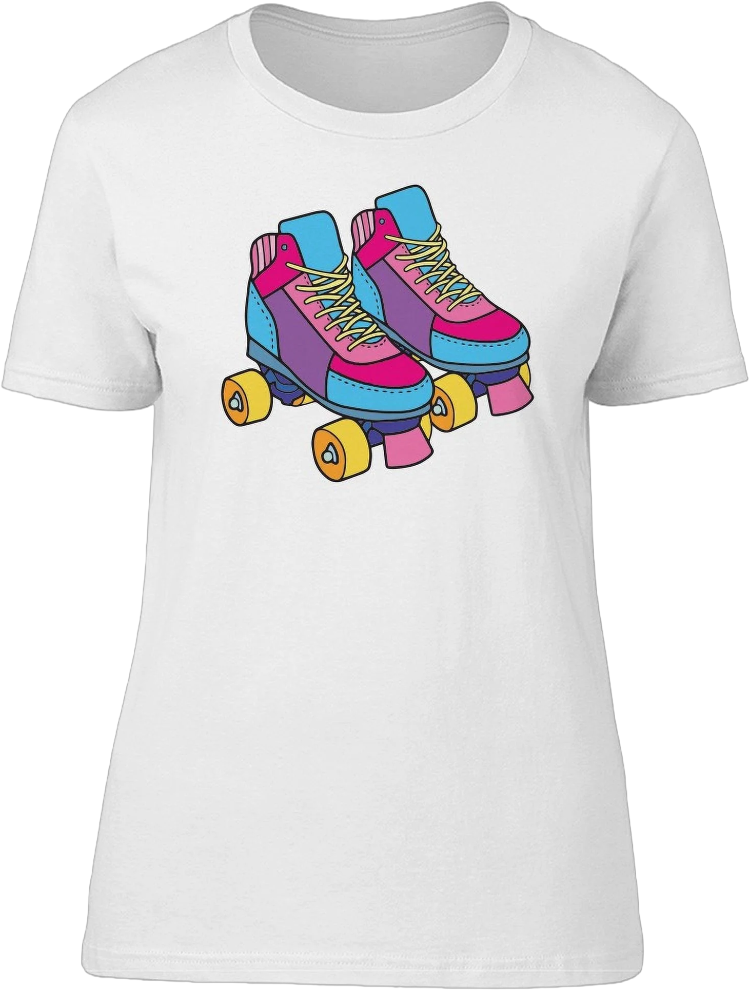 Smartprints Colorful Roller Derby Skates T-Shirt Women -Image by Shutterstock, Female x-Large