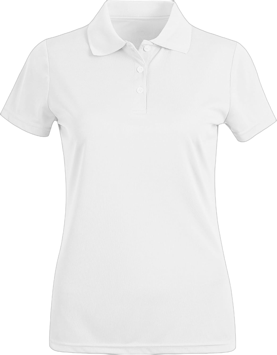 MOHEEN Women's Quick Dry Short Sleeve Polo Shirts Moisture Wicking Performance Athletic Golf Polo Small White