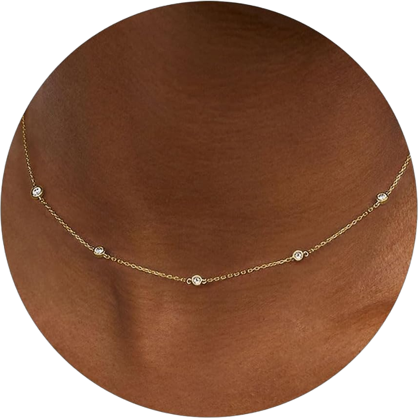 HANLI Necklaces for Women - 14K Gold/White Gold Plated for Everyday Wear | Dainty and Elegant Diamond Jewelry