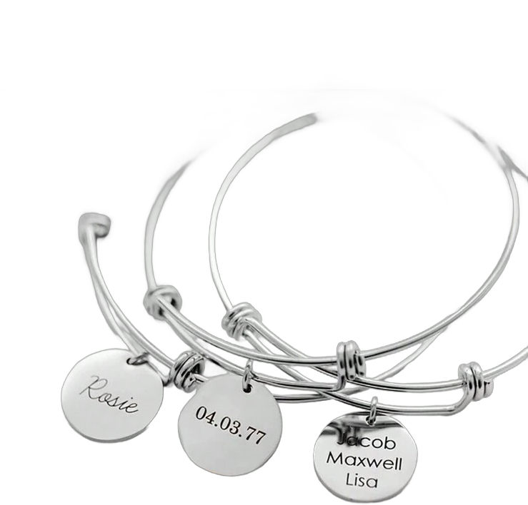 Silver Round Personalized Stainless Steel Family Nameplate Bracelet - 1-5 Circular Names That Can Be Carved Customized Birthday & Anniversary Gift For Women - 1pc Black Gift Box -Holiday Jewelry Adjustable Bracelet, Customized Names, Fashionable Personalized Holiday Gift, Couple Bracelet Gift Silver,Gold,Rose Gold Stylish,Vintage,Contracted,Simple,Fall Fashion,Old Money,Casual Custom,Personalized,Unique Ideal Gifts For Her Girlfriend,Mom,Family,Friends,Daughter,Her,Grandparents For Anniversaries,For Birthdays,For Daily Wear,For Prom,For Mother's Day,For Valentine's Day,For Graduation,For Weddings