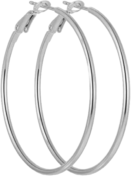 Hoop Earring Sterling Silver 40mm Plated Gold/Silver Trendy Earrings for Women 2024 Lightweight Hypoallergenic Earrings E2455S-40mm