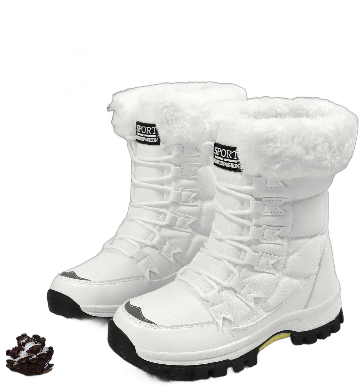 Women Snow Boots With Plush Lining, Waterproof, Lightweight, Outdoor Ankle Boots With Non-Slip Sole, Warm Winter Boots For Ladies