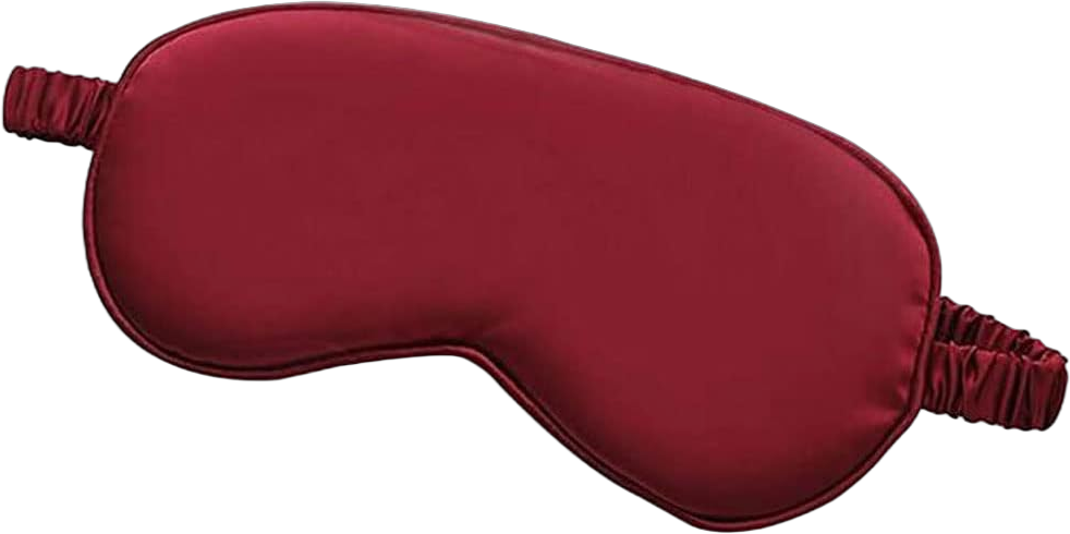 Silk Sleep Eye Masks for Women Soft Eye Cover Eyeshade for Night Sleeping with Elastic Strap Red Red 1 Count (Pack of 1)