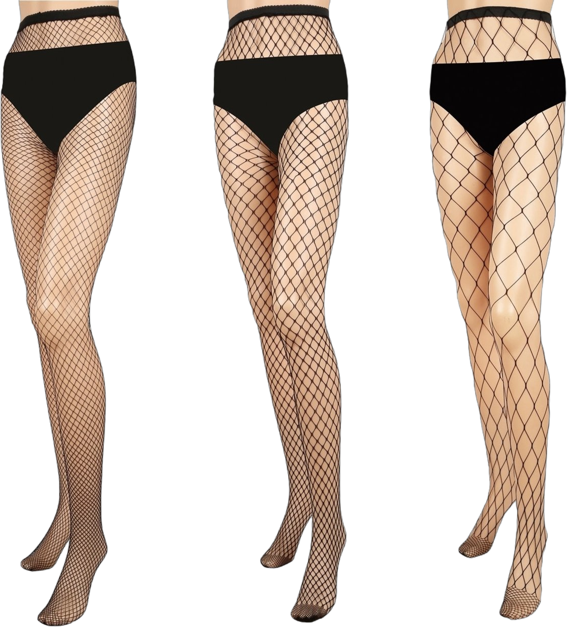 Women Fishnet Tights High Waist Stretchy Mesh Stockings Black Size S M L