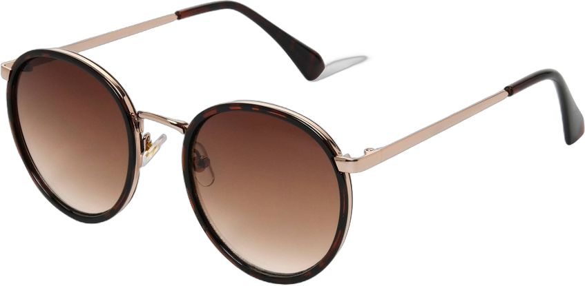 Women&#39;s Tortoise Print Shiny Plastic Round Sunglasses - Universal Thread&#8482; Brown