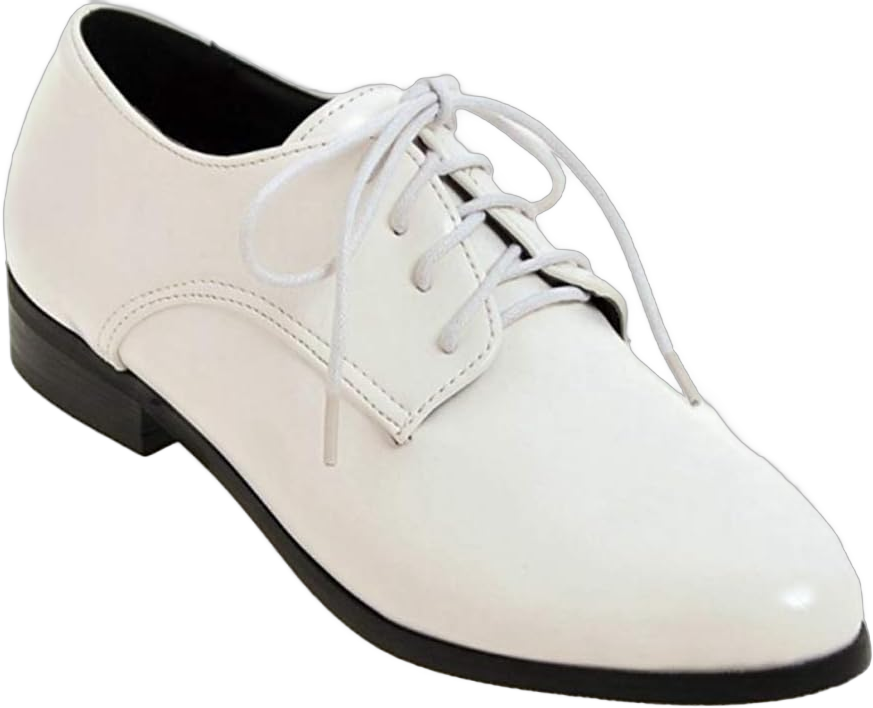 Women's Flat Lace-up Oxford Shoe Wingtip Comfortable Pointy Toe Slip-On Low Heel Vintage Oxfords Shoes 4 White