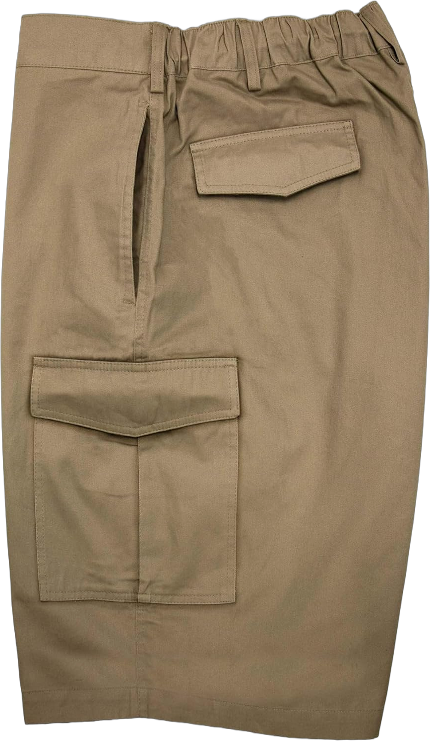 Falcon Bay Big & Tall Men's Cargo Shorts with Expandable Comfort Waistband XX-Large Big Khaki