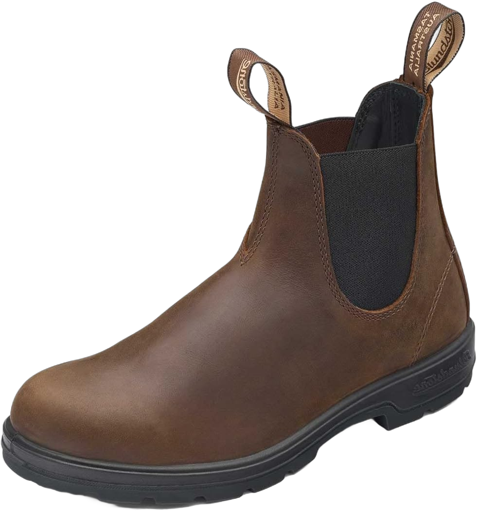 Blundstone 1609 Unisex Chelsea Boots, Premium Water Resistant Leather with a Cushioned Midsole and Elastic Side For Men and Women, Antique Brown 10 AU