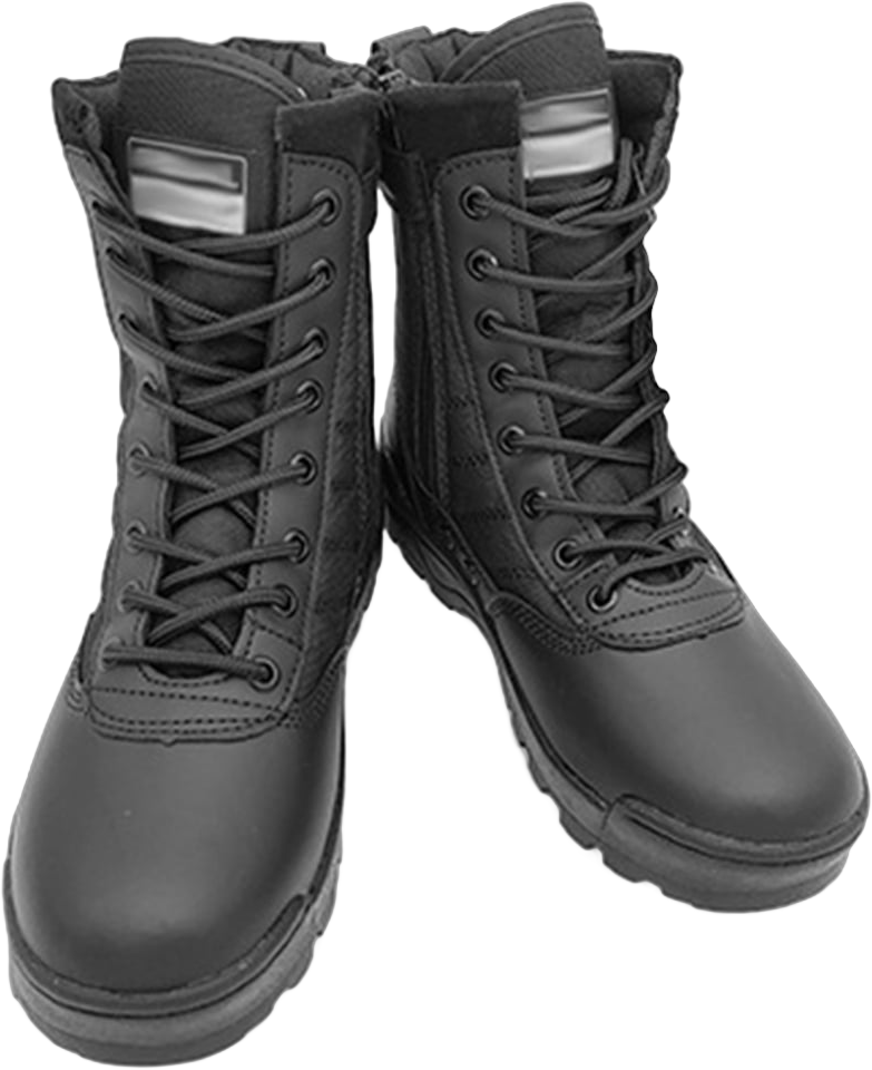 Yucurem Army Combat Boots Lace Up Breathable High-top Lightweight for Men (Black 43)