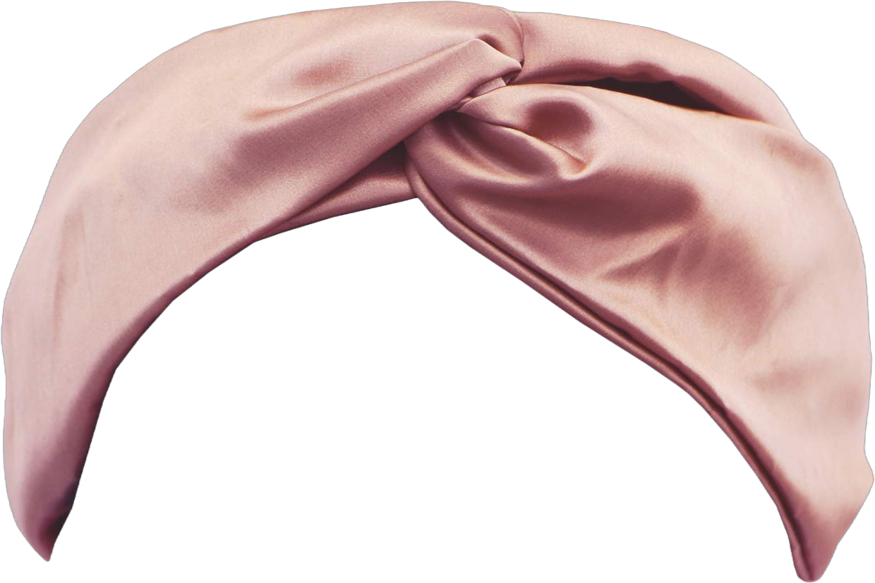 Slip Silk Twisted Headband in Pink (One Size) - 22 Momme Pure Mulberry Silk Fashion Headband for Women - Delicate, Lightweight + Versatile Hairband