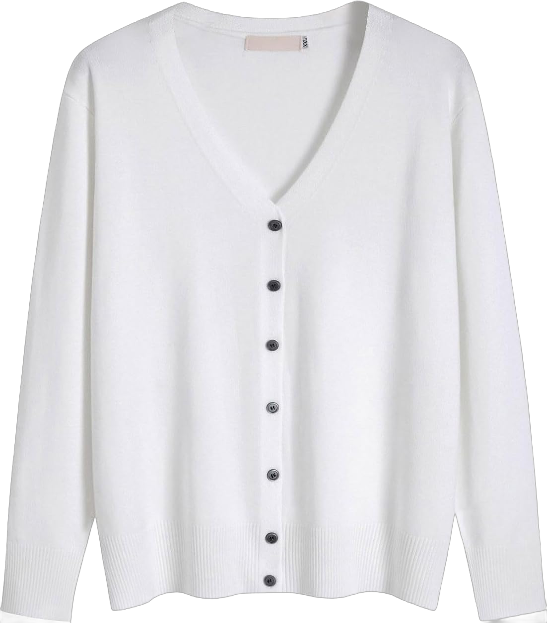 JOFOW sueters de Mujeres Casuales Womens Lightweight Cardigan Cardigan for Dress Womens Lightweight Sweaters White #1 Medium