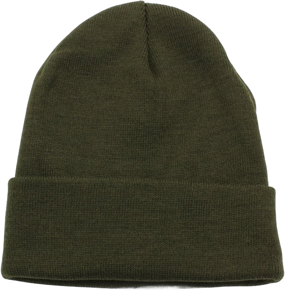 Top Level Beanie Men Women - Unisex Cuffed Plain Skull Knit Hat Cap One Size Olive