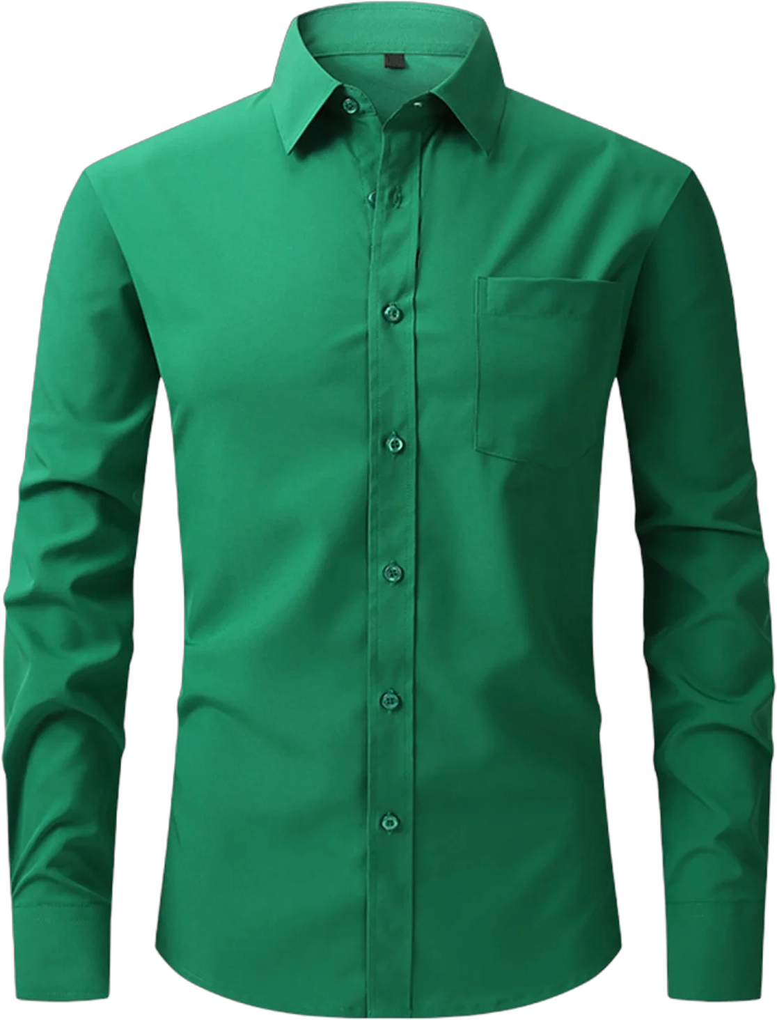 Elvqul Mens Shirts Clearance Big and Tall Long Sleeve Elastic Button up Green Mens Tops Dress Shirts