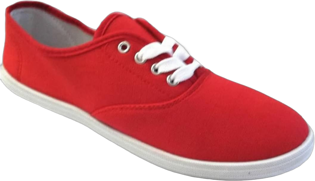 Shoes8teen Womens Canvas Decks Sneakers 18 Colors Available 9 Red 324