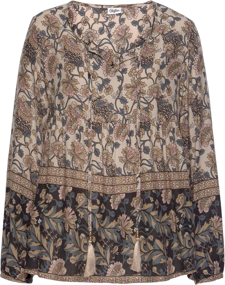 LASCANA Women's Floral Peasant Look Blouse Floral Multi Print 14